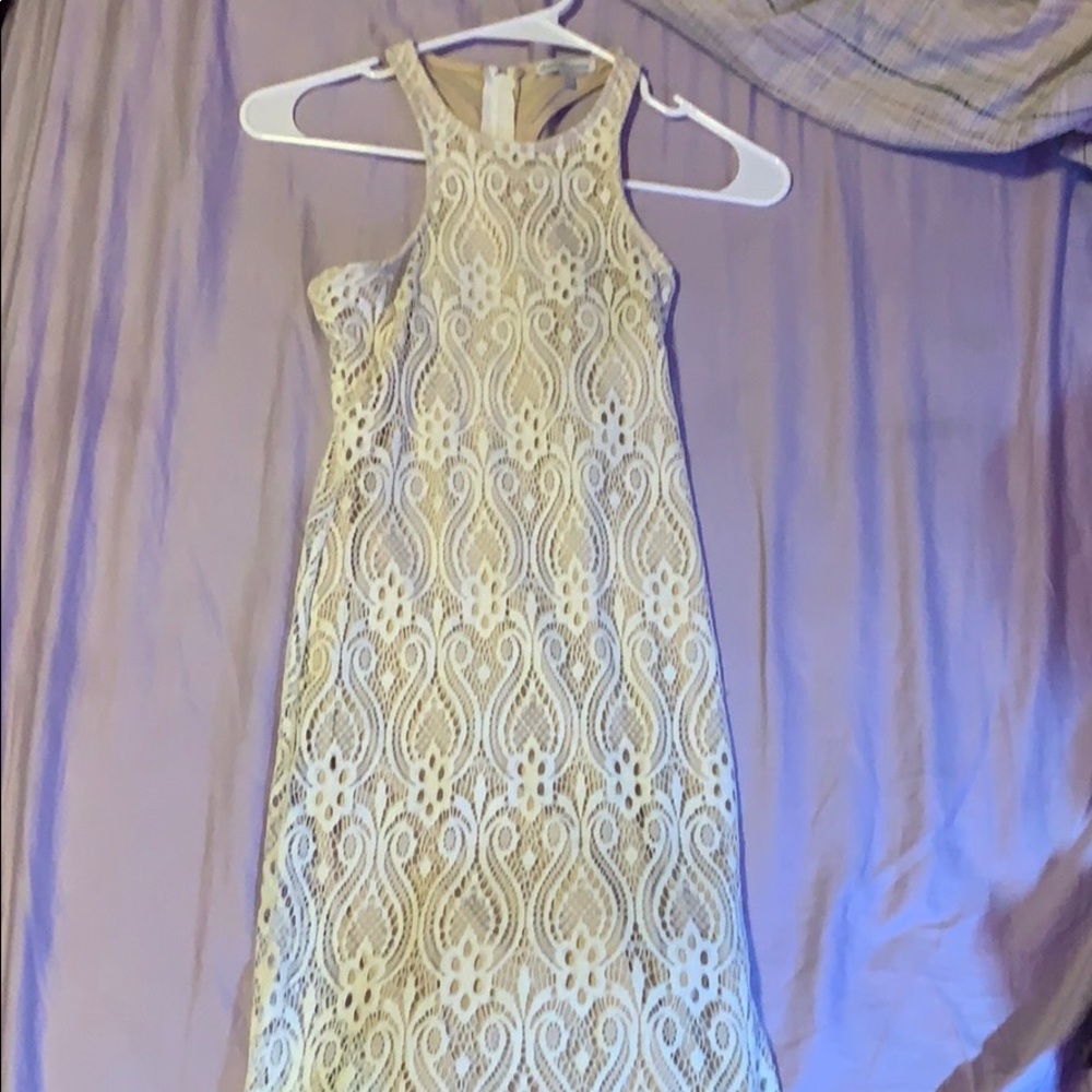 Charlotte Russe High Low White Mesh Dress